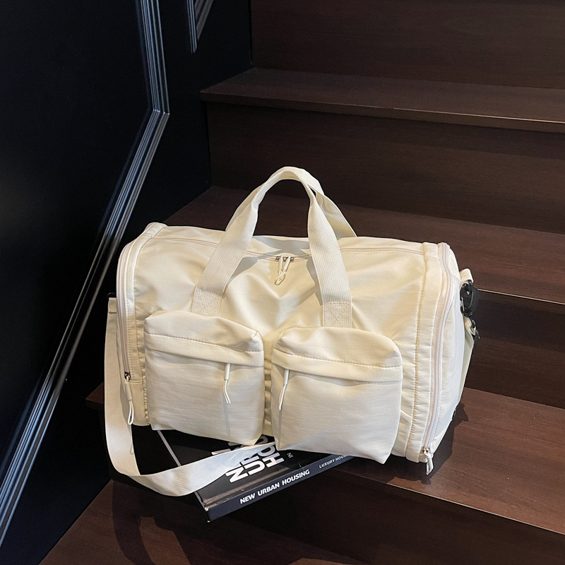 Separación en seco y húmedo, bolsa de viaje portátil ligera, bolsa de equipaje de almacenamiento multibolsillo de gran capacidad para mujer, bolsa de fitness deportiva de yoga