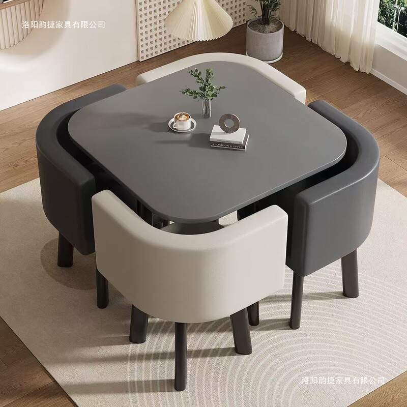 Simple Reception Table and Chair Set, Negotiation Table, Business Use Store Reception Table and Chairs, Office Leisure Small Round Table Simple Reception Table and Chair Set, Negotiation Table, Business Use Store Reception Table and Chairs, Office Leisure Small Round Table