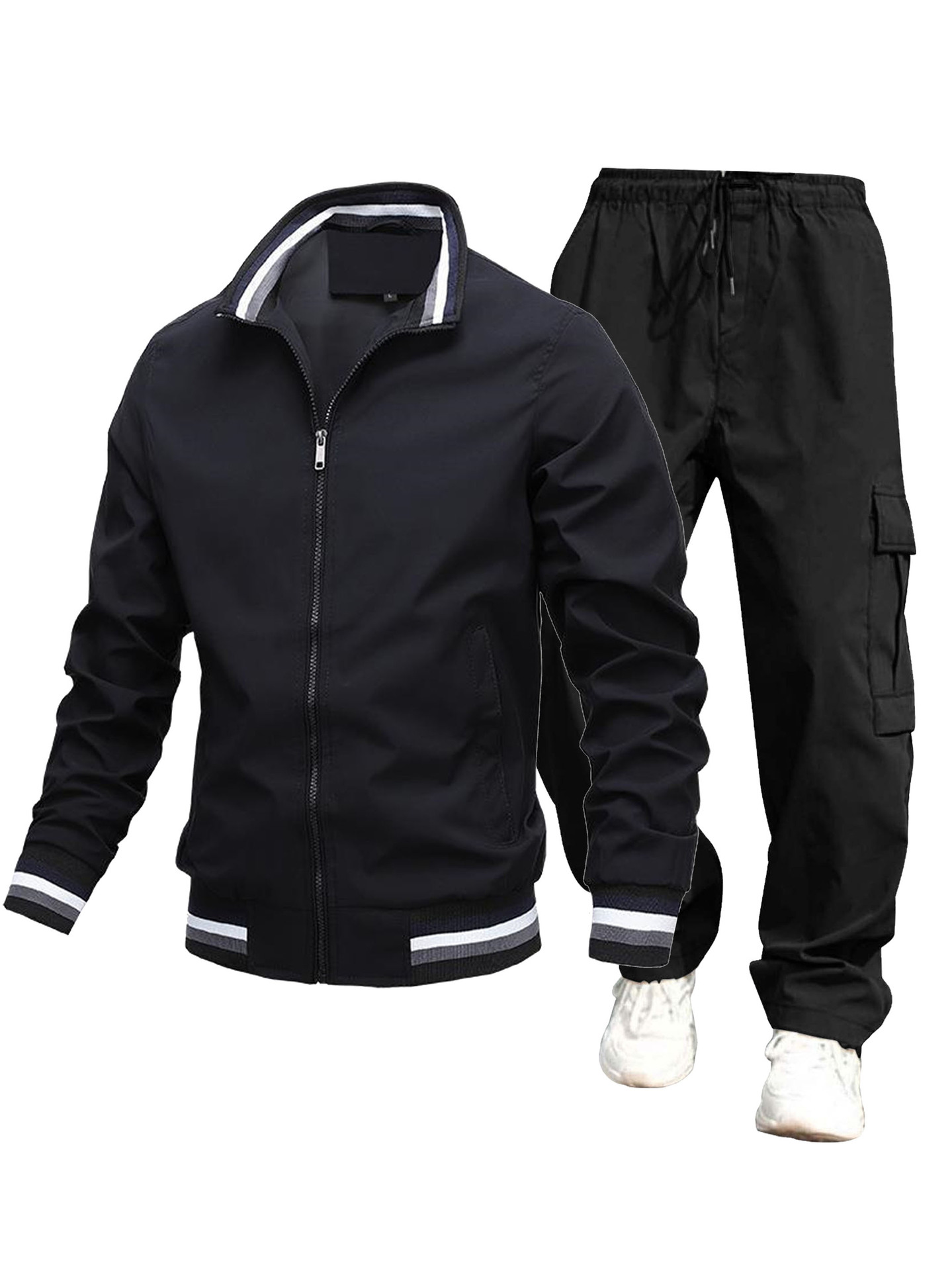 Herrenbekleidung 2024 neuer trendiger Herren-Herbst- und Winter-Freizeitmantel Modetrendmantel Herrenoberteile dünne Jacke Anzug_voghion.com