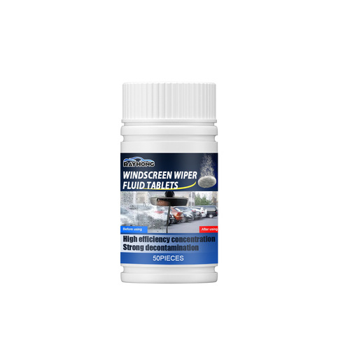 Rayhong car windshield cleaning effervescent tablets, cleaning, decontamination and shellac oil film wiper effervescent tablets