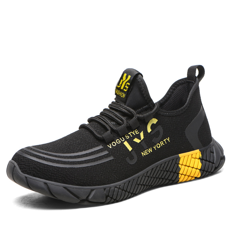 劳保鞋飞织跨境源头厂家防砸防刺穿透气轻便安全防护工作鞋劳保鞋