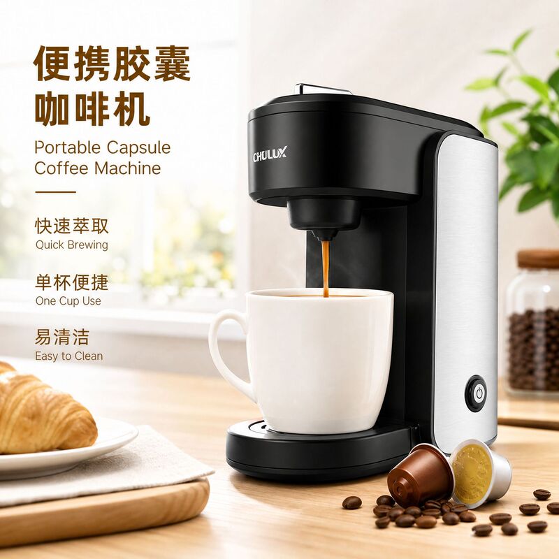 Portable Capsule Coffee Machine, American-Style Single-Cup K-Cup, Retro-Style Coffee Machine Supplied by Dongguan Manufacturer