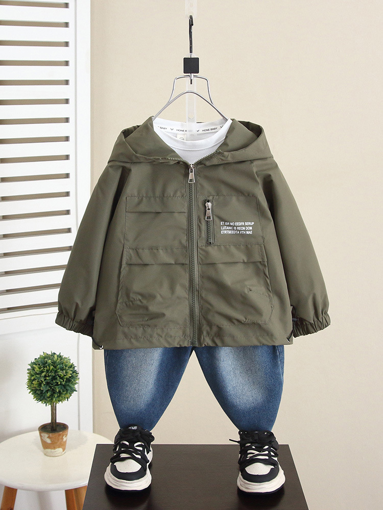 6183 Chaqueta para niños Moda de otoño Ropa de carga hermosa para bebés 2024 Chaquetas de primavera y otoño para niños nuevos