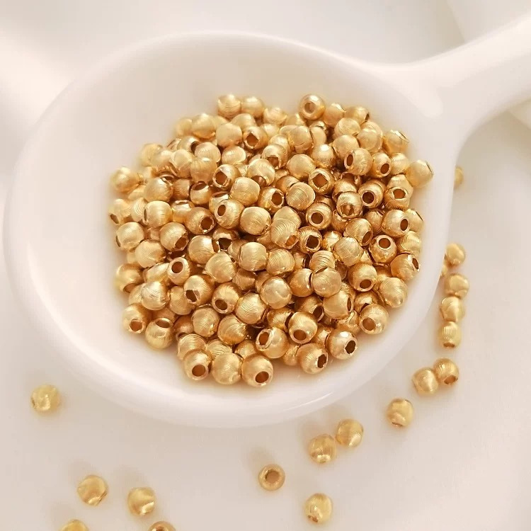 14k包金猫眼螺旋纹切面圆珠 diy手工饰品配件珠项链手链串珠隔珠