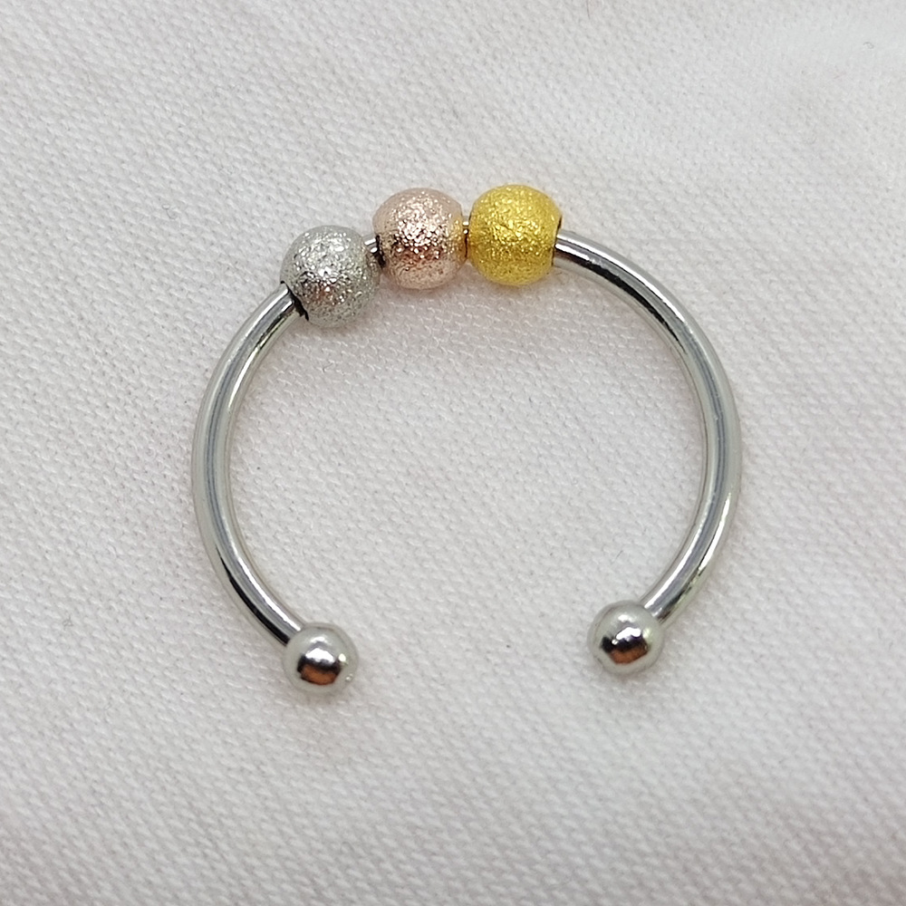 4g Weight Gold Plated Plating Material Anxiety Ring Classification 1 Piece Quantity Simple Style Classic Style Solid Color Stainless Steel Plating Gold Plated Rings