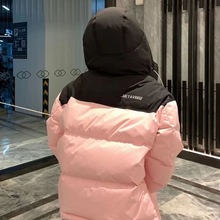 白色短款羽绒服女冬季2025新款白鸭绒加厚保暖撞色工装外套小个子