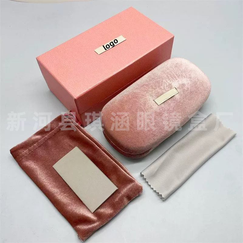 New Pink Sunglasses Contact Lens Box Manufacturer Portable Storage Sunglasses Optical Myopia Box Storage Bag