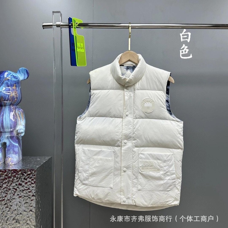 グースファミリー秋冬カップル用綿入りベスト男女兼用防風防水ノースリーブ厚手保温ジャケットアウトドア|undefined
