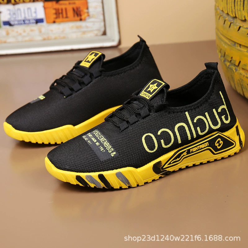 Обувь мужские производители оптом тренд летать тканые кроссовки сетка повседневная обувь популярная мужская обувь Студенческая обувь поколение волос