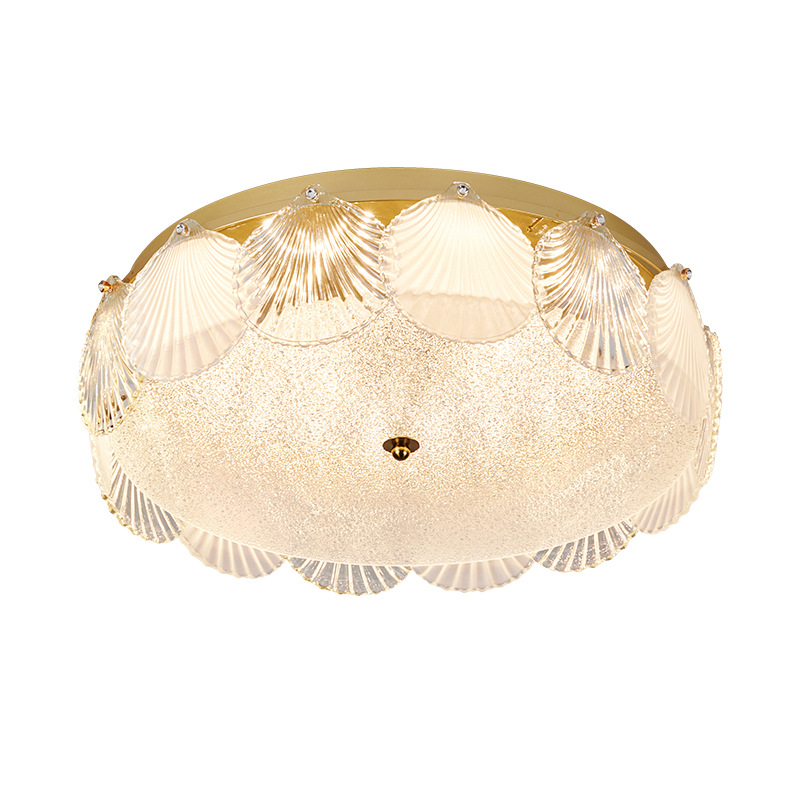 Luz de techo de cristal de lujo ligero de espectro completo, luz de estudio francesa, lámpara principal del dormitorio, viento de crema premium 413L
