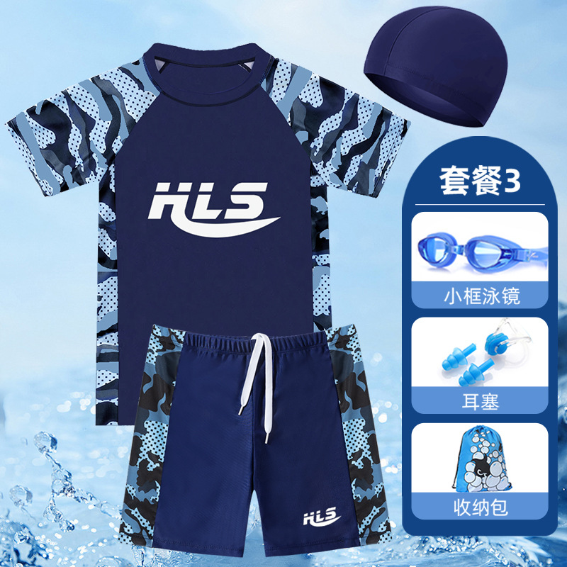 Troncos de natación para niños troncos de natación de secado rápido para niños Playa adolescentes troncos de natación profesionales entrenamiento medio y grandes niños Boxer shorts