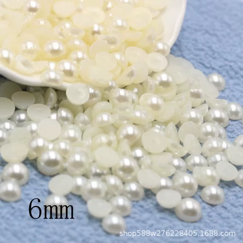 DIY аксессуары для рукоделия: ABS круглые полубусины с плоским дном, накладки для ногтей, жемчужины полукруглой имитации, высокая блестящесть