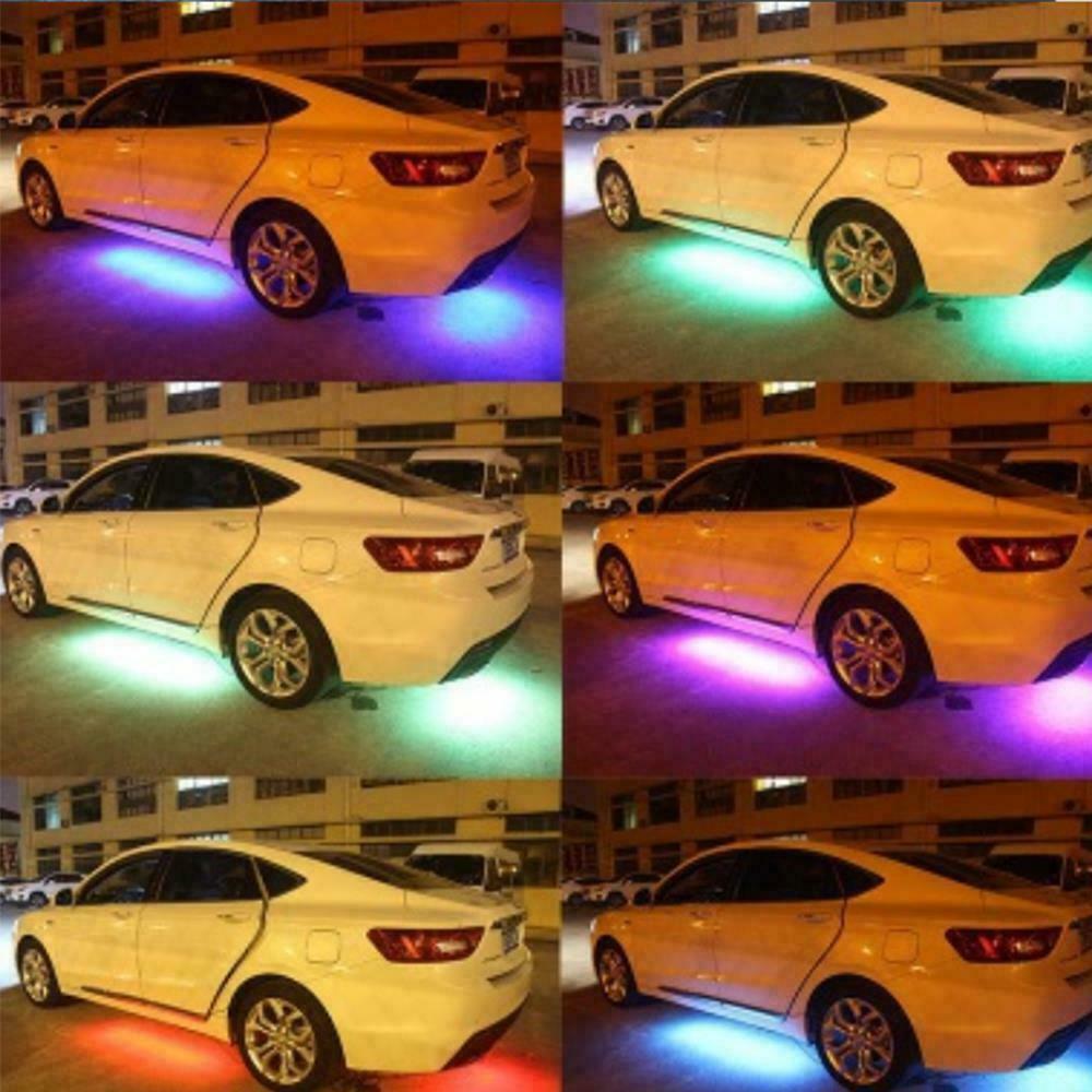 Controles por teléfono móvil rgb automóvil debajo del cuerpo luz de neón chasis lámpara de chasis lámpara de pie lámpara de atmósfera