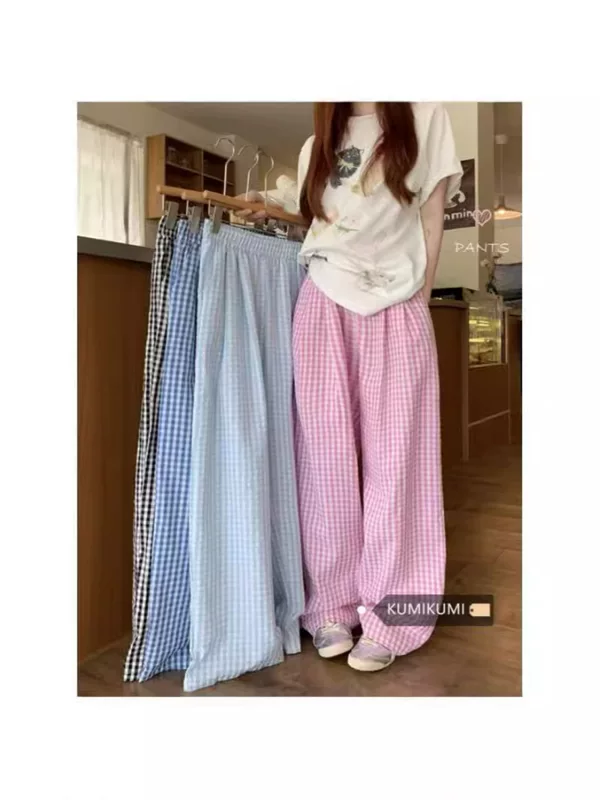 Тонкие дышащие брюки для отдыха, Oversize, высокая талия, свободный прямой крой