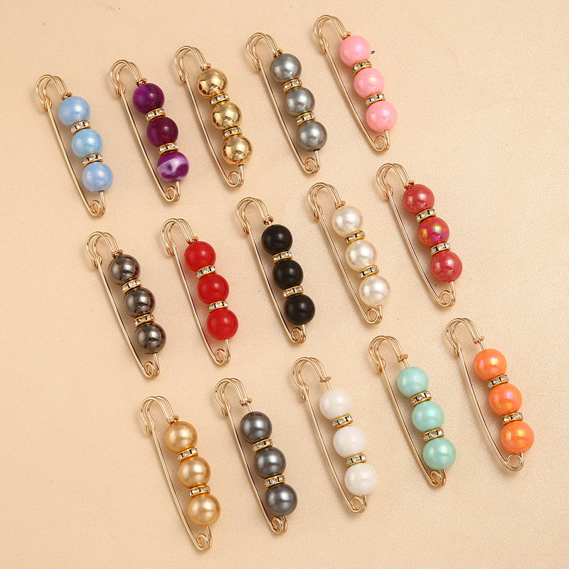 Waist Tight Artifact Pearl Brooch Waist Tight Buckle Waist Change Small Headband Headband Fixed Women's Cardigan Clothes Fixed Pin