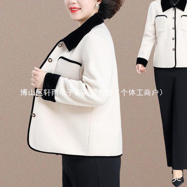 Y 1 중년 어머니 봄 바람 짧은 코트 여성의 새로운 서양식 중년 및 노인 봄과 가을 패션 모직 코트