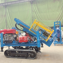履带全液压伸缩式潜孔钻机 多角度地勘钻孔一体机 光伏地钉打桩机