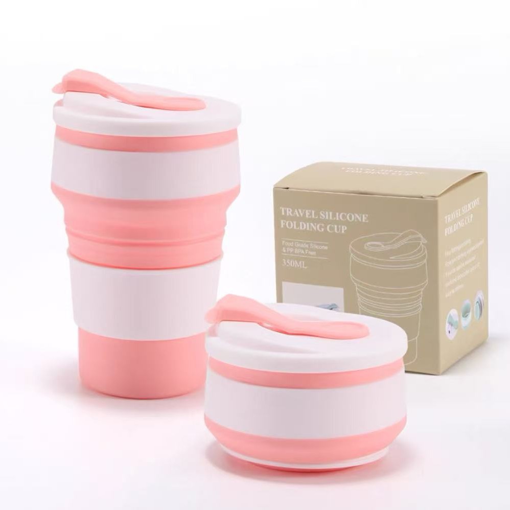 Taza de agua de silicona nórdica, taza plegable portátil al aire libre, taza de oficina, taza de café de alto valor facial