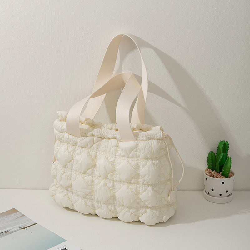 Corea del Sur nueva moda nube bolsa rombo hacia abajo de compras de gran capacidad bolso de hombro de las mujeres bolsa de las axilas