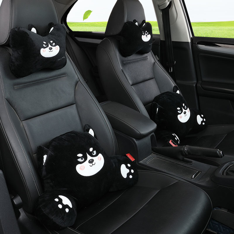 Automotive Headrest Car Lumbar Pillow Suit Cute Cartoon