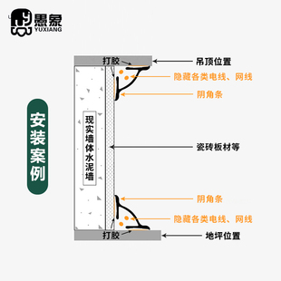 I Aluminum Alloy Inner Corner Strip Metal Edge Strip Ceiling Trim Decorative Tile Wood Floor Skirting Edge