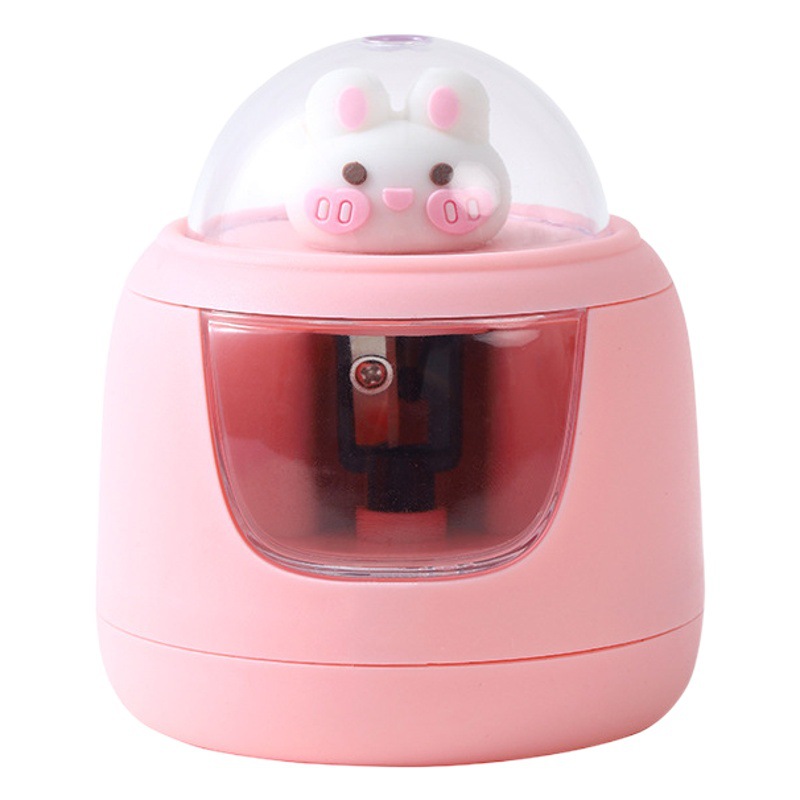 Sacapuntas eléctrico nuevo para estudiantes de primaria, recargable, bonito, portátil, creativo, mini, materiales ecológicos