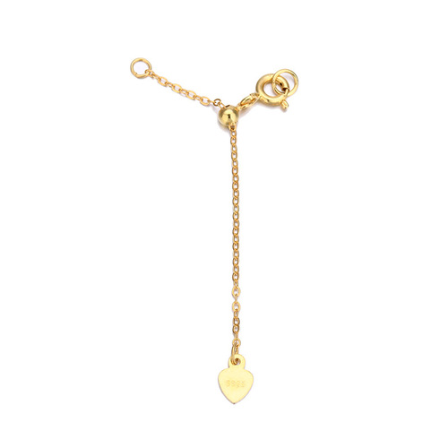 S925 sterling silver extension chain Y-shaped pull-out adjustable love tail chain pearl necklace bracelet diy accessories material