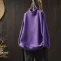 宽松半高领套头秋冬毛衣