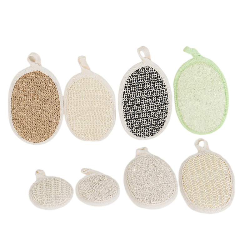 Hogar lufa de cáñamo algodón y lino Toalla de baño de yute Toalla de baño de limpieza Sisal suministros de baño Toalla de lavado de cara