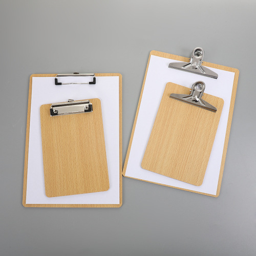 Clip de tablero de madera A4 Clip de tablero de almohadilla de escritura Clip de menú A5 32K Carpeta de almohadilla gruesa Clip de mariposa de escritura al por mayor