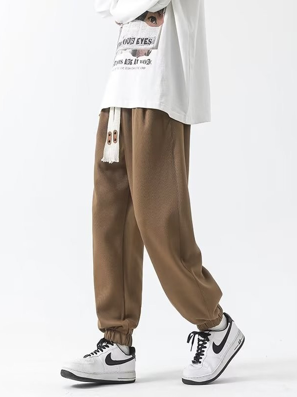 Pantalones casuales de todo fósforo pantalones casuales de pierna recta sueltos para hombre 2024 pantalones con corsé para hombre de moda