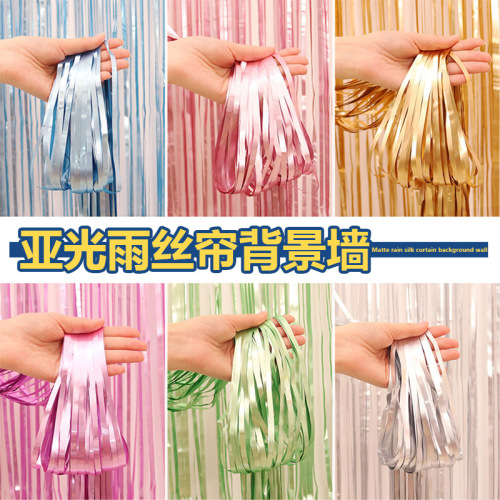 AliExpress 1*2m background wall decoration matte rain curtain holiday birthday party decoration decorated rain curtain