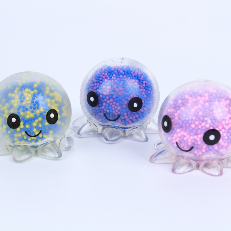 New Tpr Eight-Clawed Octopus Foam Octopus Air Ball Stress Relief Squeeze Toy Squeeze Ball