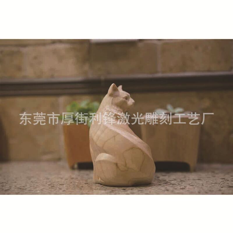 The New Cross-Border Wooden Cat Sculpture Made of Solid Wood Is a Very Elegant Cat Sculpture Ornament and Craft Item The New Cross-Border Wooden Cat Sculpture Made of Solid Wood Is a Very Elegant Cat Sculpture Ornament and Craft Item