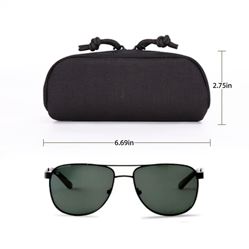 Outdoor Nylon Hard Shell Glasses Case, Sunglasses Protective Case, Molle System Accessory Bag, Sunglasses Storage Bag