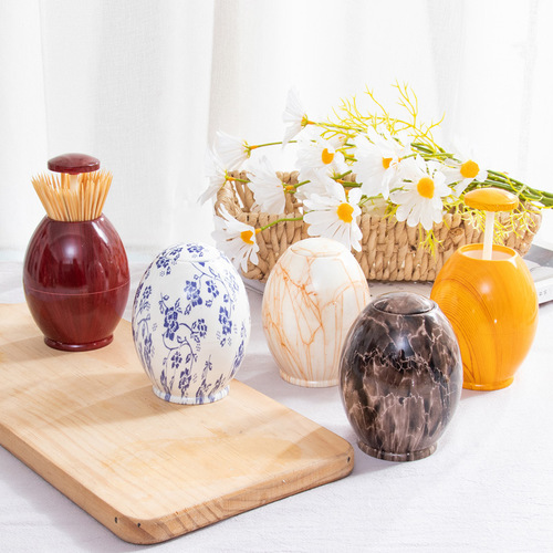 Simple toothpick barrel, portable, fashionable push-type toothpick barrel, automatic pop-up, home living room, restaurant, hotel toothpick jar
