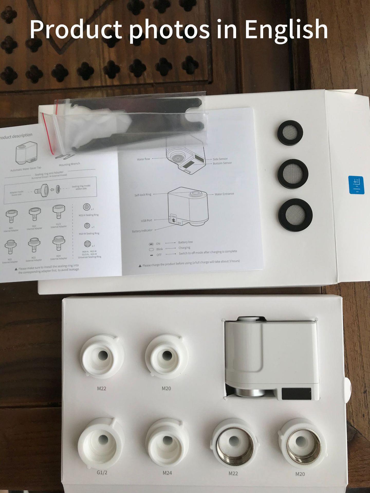 Xiaoda Sensor Water-Saving Device for Kitchen and Bathroom, Smart Charging Aerated Water Valve, Splash-Proof Infrared Faucet