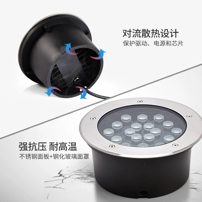 Lámpara enterrada LED Lámpara de piso empotrada Lámpara de césped impermeable al aire libre Lámpara de paisaje de jardín Lámpara enterrada Lámpara de pared image 4