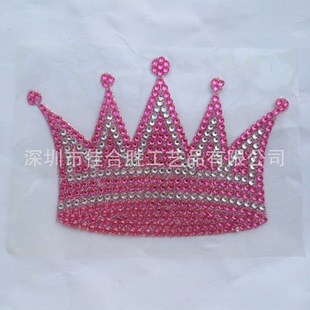 Crown Diamond sticker acrylic Diamond Crystal sticker heart-shaped gem rhinestone with adhesive sticker DIY whole piece Rhinestone
