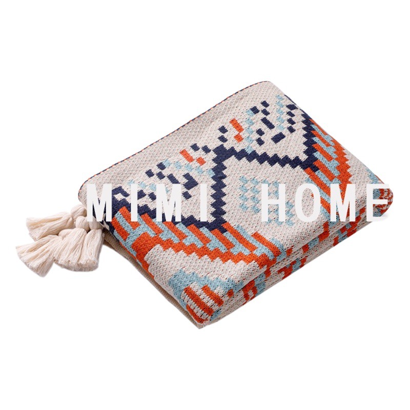 Nordic Style Office Air-conditioning Blanket Knitted Blanket Leg Cover Blanket Full Body Shawl Dormitory Nap Blanket Non-pure Cotton