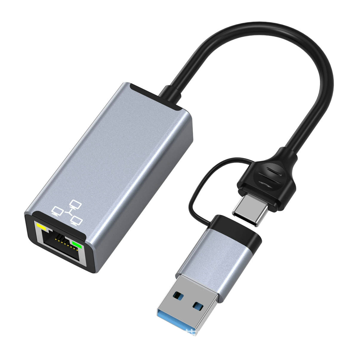 Кроссбордный новый продукт USB гигабитная сетевая карта Type-C Type Network Line Transplant USB-C на RJ45 приводная карта