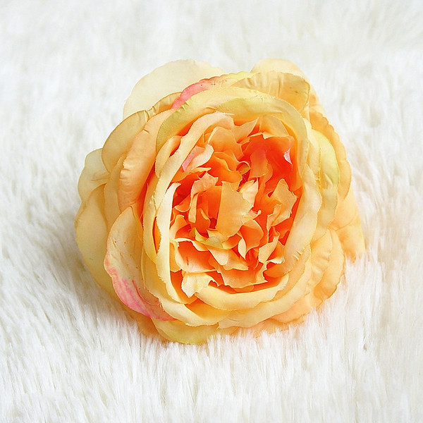 Special Sale Oil Painting Tea Rose Head Wedding Simulation Flower Silk Flower Photography Background Wall Fake Flower