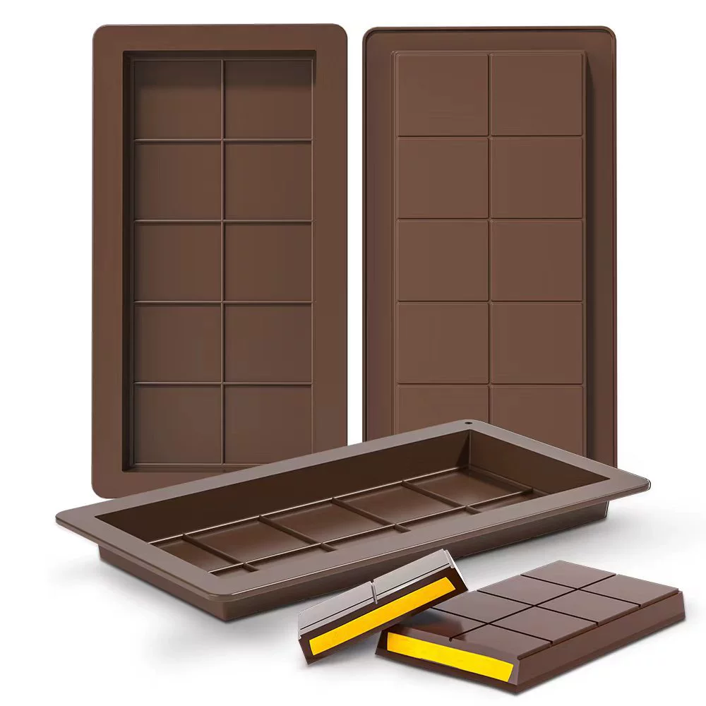 Новая пищевая силиконовая форма для выпечки и конфет (квадратная и прямоугольная), 10 ячеек, в наличии для трансграничной торговли