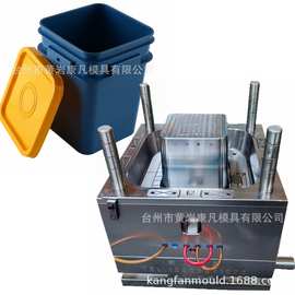 浙江台州黄岩塑胶模具设计制造 肥料桶模具 方桶模具图片