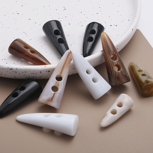 Wholesale Resin Imitation Ox Horn Buttons Cashmere Coated Wool Overcoat Woolen Coat Ox Horn Buttons Women's Style Windbreaker Decorative Buttons