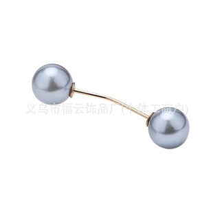 Wholesale pearl anti-light buckle brooch women's one-word pin cardigan sweater small pin fixed clothes buckle pin accessories