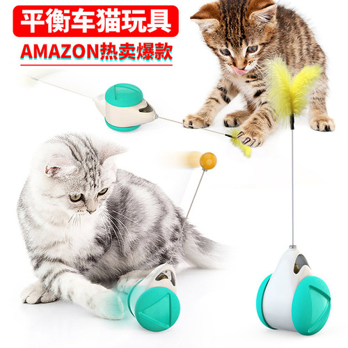 Wobble Cat Toy, Cross-border Amazon Cat Food Leaking Ball Self-Entertainment Tooth Grinding Cat Teaser, Cat Toy