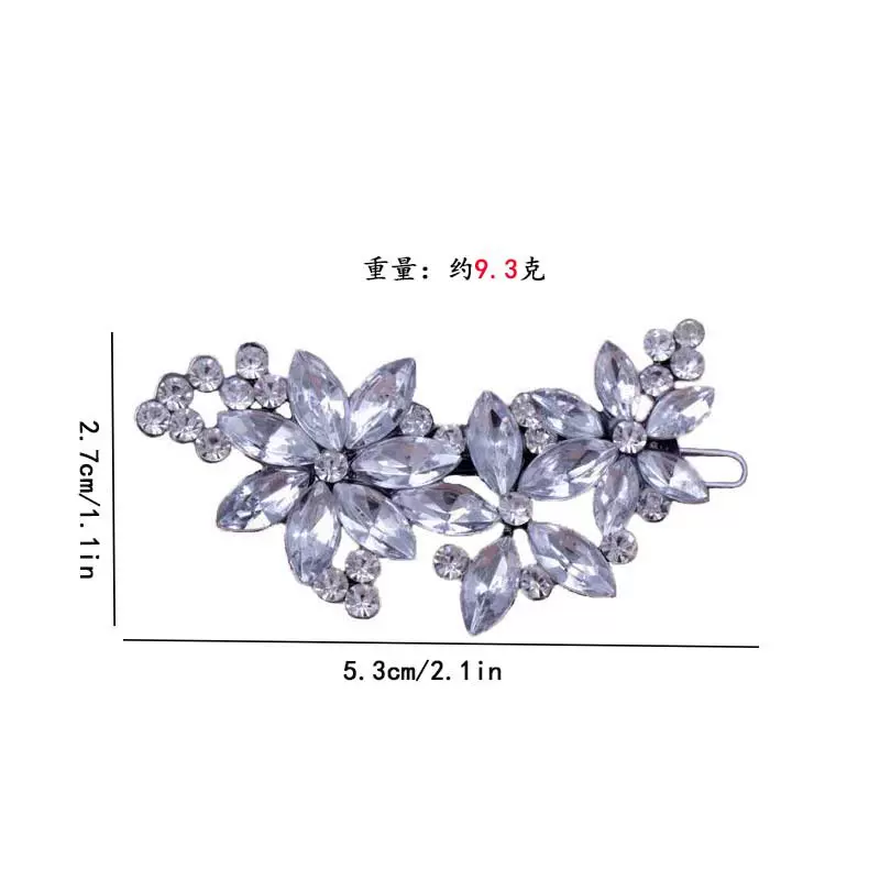 厂家欧美复古闪钻发饰饰品批发义乌时尚气质街拍繁花发夹边夹批发