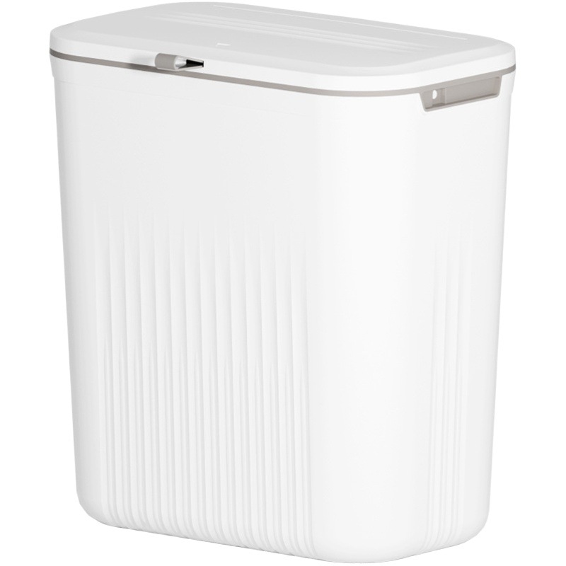 Gabinete de cocina sin perforaciones cubierta deslizante montada en la pared bote de basura hogar Baño de gran capacidad colgante bote de basura con tapa