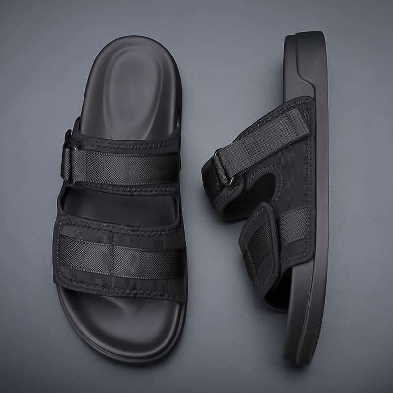 Мужские тапочки лето 2024 новый модный модный дикий буксир